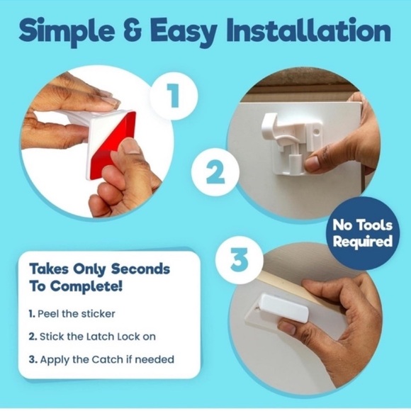 Benny Bradley's Invisible Cabinet Latch Locks - 20 Pack - Picture 6 of 6